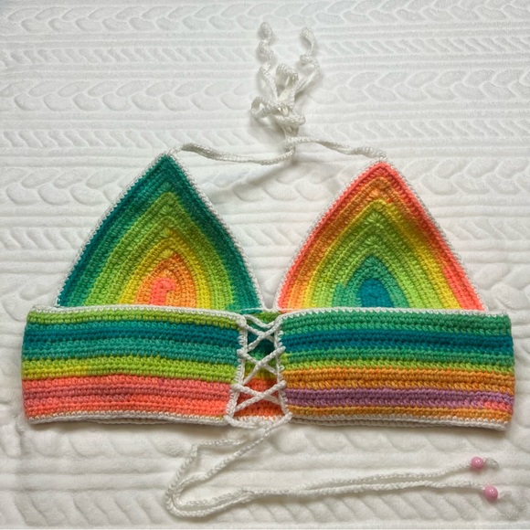 🤎 Handmade Crochet Womans Halter Top - Picture 4 of 9